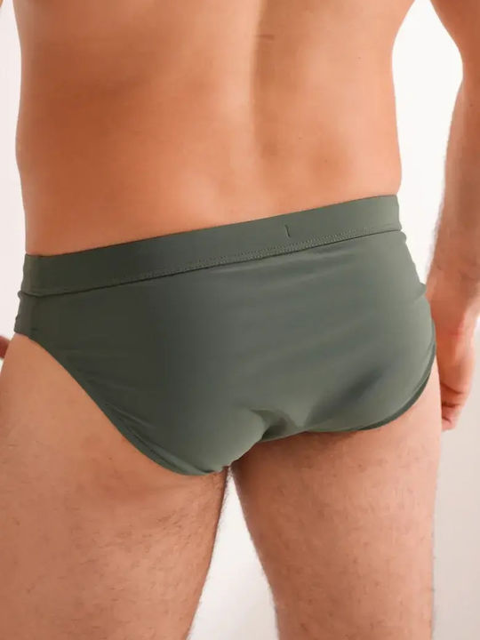Men's Swimwear Slip Khaki