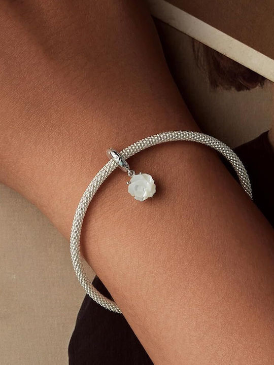 Daskalakis Charm Floare din Argint cu Zircon
