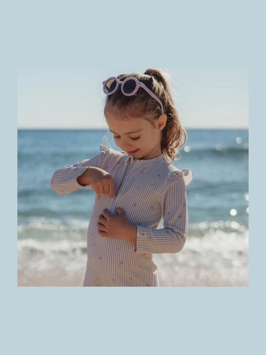 Little Dutch Kids Swimwear One-Piece with Long Sleeve Purple