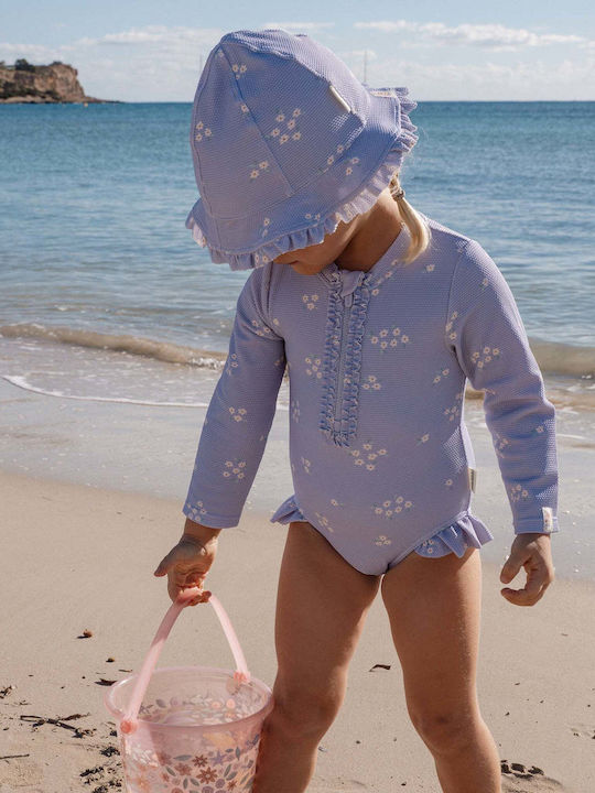 Little Dutch Kids One-Piece Swimsuit With Long Sleeve Dreamy Lavender