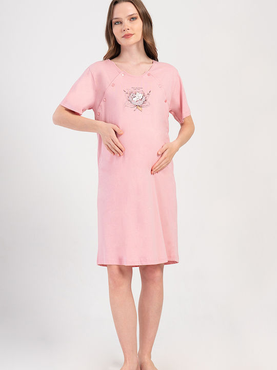 Vienetta Secret Summer Women's Pyjama Set Gray-Pink Vienetta Secret Summer Women's Pyjama Set Gray-Pink