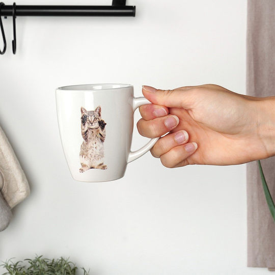 Excellent Houseware Keramiktasse Braun 220ml 3 Stücke