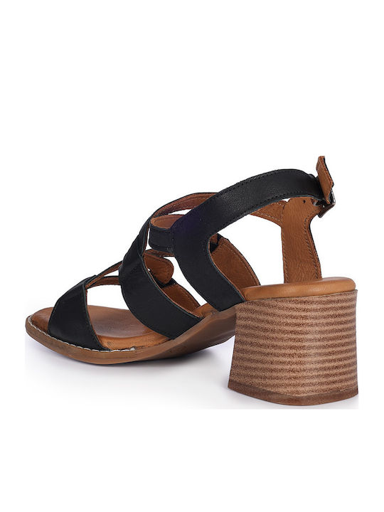 Sandale Elegante Damă Din Piele Negru