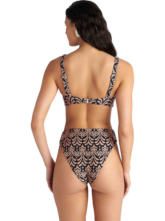 Bikini Τριγωνάκι D Cup με Ενίσχυση Μαύρο