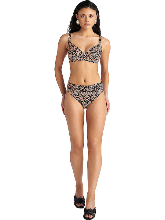 Bikini Bra Animal Print Black