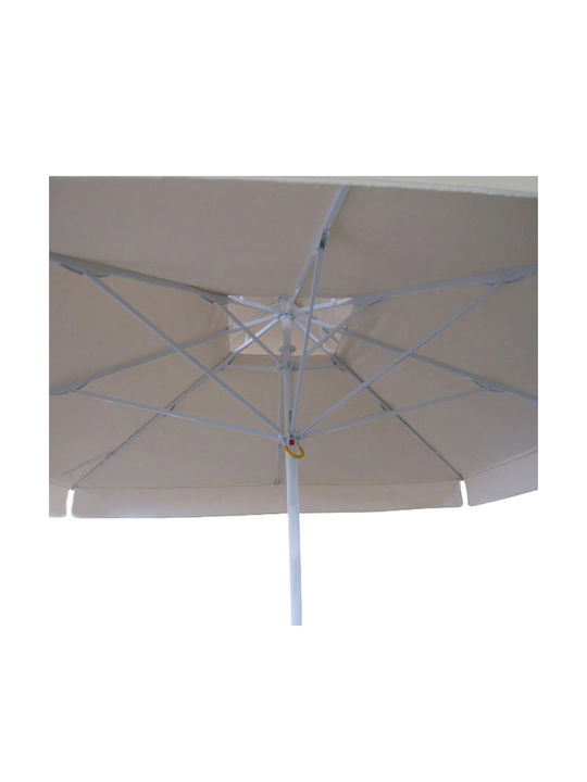 Umbrelă Profesională Pătrată Din Aluminiu Ecru 3x3xÎnălțime 3.5m
