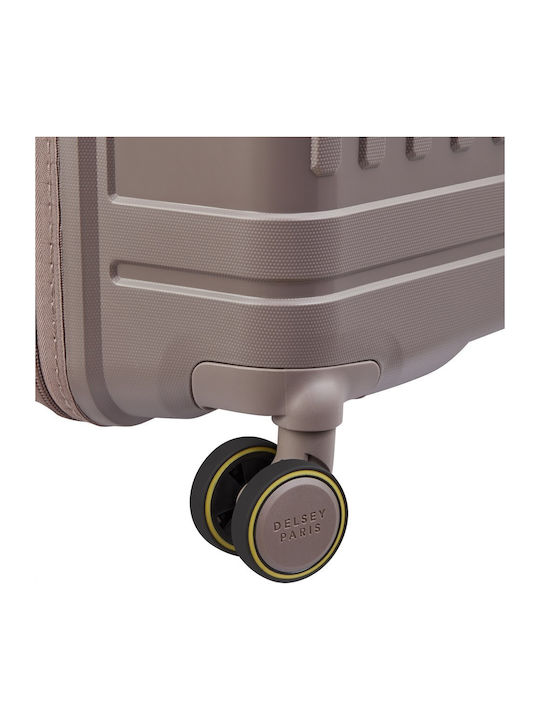 Delsey Lutece Μεγάλη Βαλίτσα Ταξιδίου Σκληρή Beige Ύψους 76εκ.
