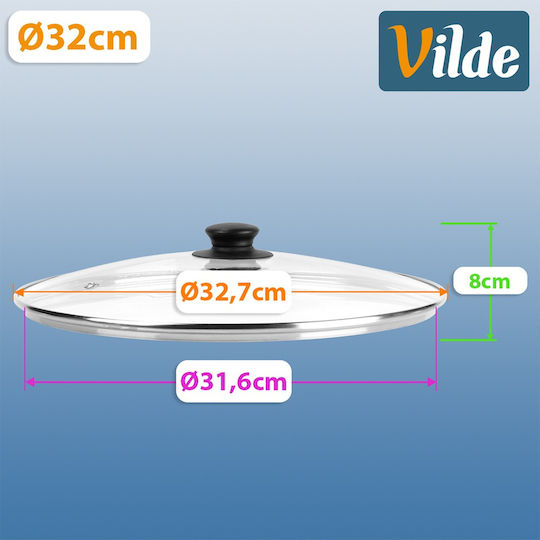Vilde Glas-Kochgeschirrdeckel für Topf 32cm