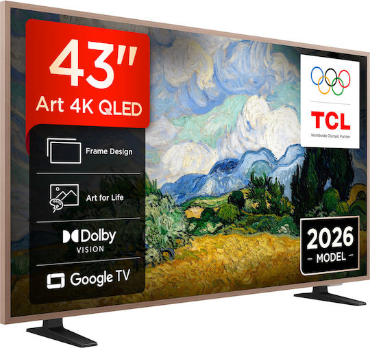 TCL Smart TV 43" 4K UHD QD-Mini LED A400 Pro Art HDR (2026) 43A400 Pro
