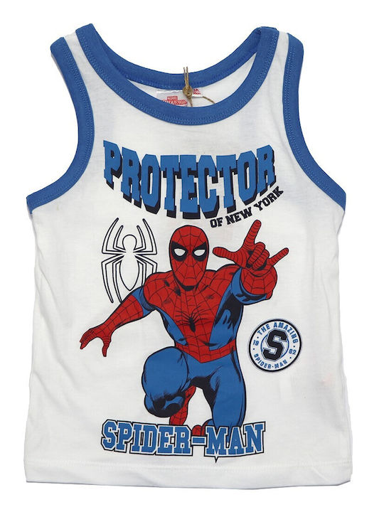 Marvel Pijamale Copii Vara Albă/Albastră