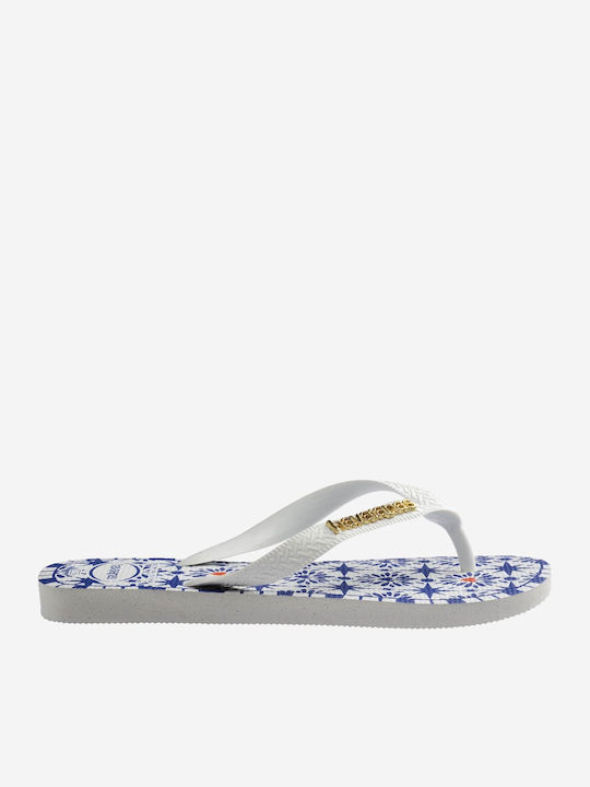 Top Flip Flops in White Colour