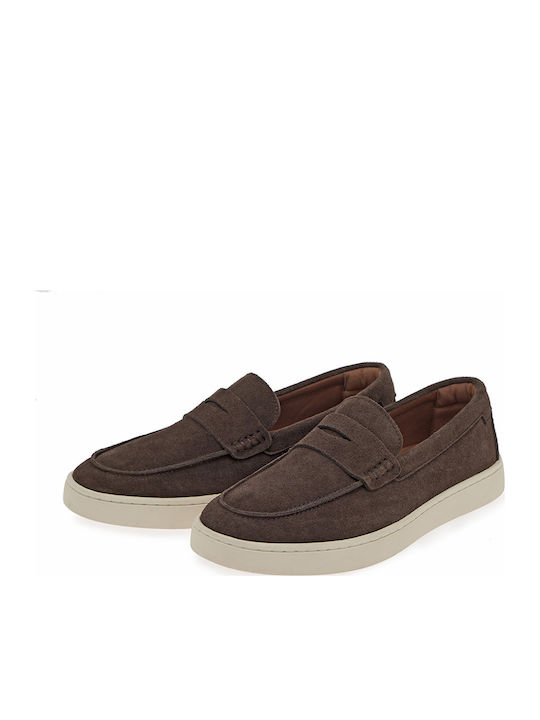 Leather Men's Moccasins in Brown Colour