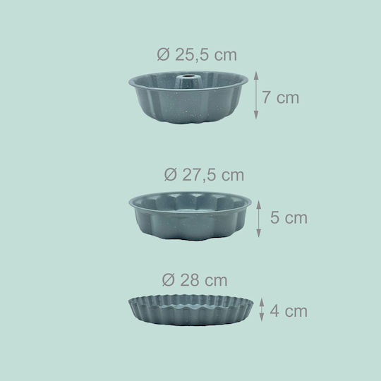 Relaxdays Bakeware Tin 3 Pieces