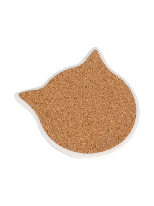 Excellent Houseware Untersetzer Metallisch mit Gestell Beige 4 Stück