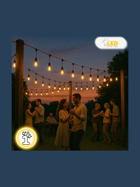 Led Solution Στεγανή Γιρλάντα Φωτισμού LED 20m με 20 Λάμπες Led Solution Στεγανή Γιρλάντα Φωτισμού LED 20m με 20 Λάμπες