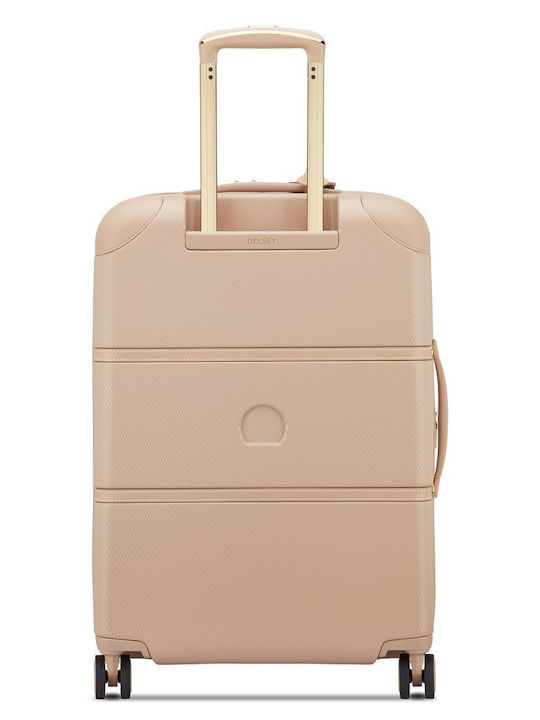 Delsey Chatelet Air 2.0 Medium Travel Suitcase Beige Rose Height 67cm