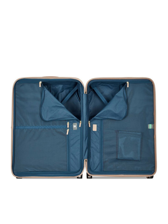 Delsey Large Travel Suitcase Beige Rose Height 82cm