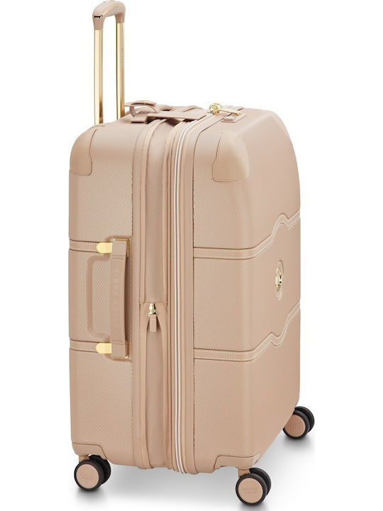 Delsey Chatelet Air 2.0 Medium Travel Suitcase Beige Rose Height 67cm