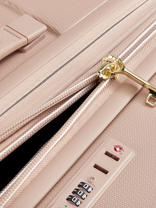 Delsey Large Travel Suitcase Beige Rose Height 82cm