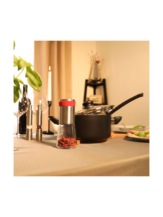 Relaxdays Râșniță Manuală de Condimente Inox în Culoare Gri 6.5cm