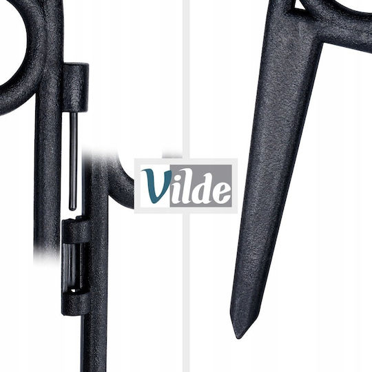 Vilde Black Garden Fence 60x33cm 4 Pcs Vilde 339504