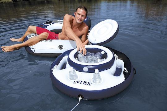 Intex Chill Φουσκωτή Θήκη Ποτού με Χειρολαβές Γαλάζια