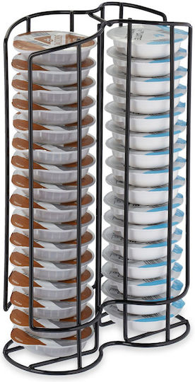 Relaxdays Coffee Capsule Dispenser 32 Tassimo Capsules Metal 29x18x8.5cm Black