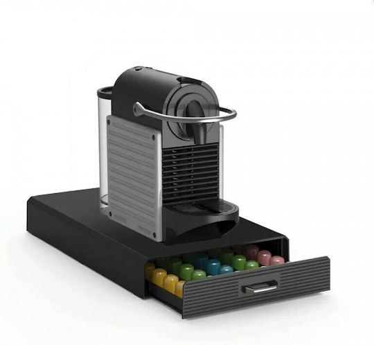 Sertar Organizator 50 Capsule Cafea Nespresso Negru 33x23x5.5 Cm