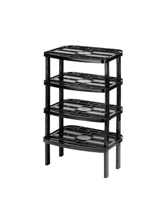 Vilde Επιτραπέζια Βάση Πλαστική 31x22x14.5εκ. 4τμχ Μαύρη