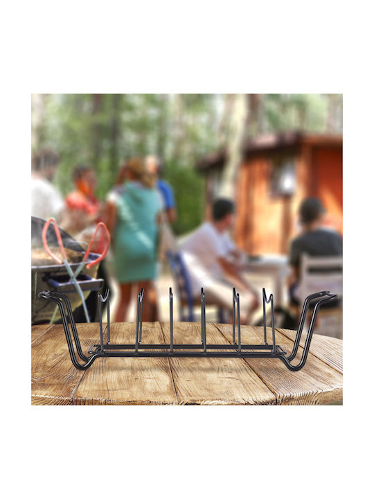 Relaxdays Cabinet Dish Rack Inox 11.5x18.5x44.5cm Black