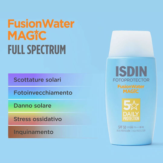 Isdin Fotoprotector FusionWater Magic Αντηλιακό Προσώπου SPF50 50ml