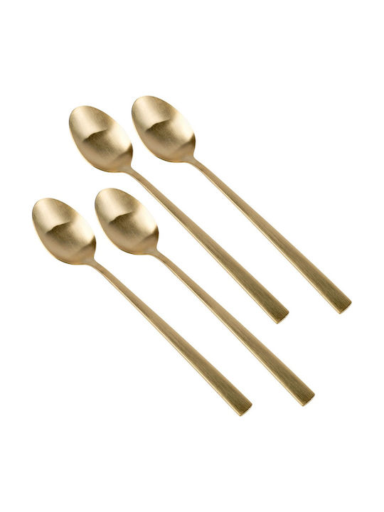 Excellent Houseware Set Linguri Cafea / Ceai Inox Auriu 4 Bucăți