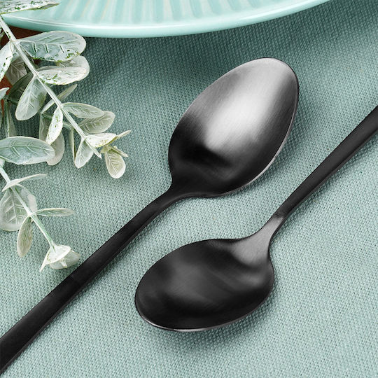 Excellent Houseware Σετ Κουτάλια Καφέ/Τσαγιού Ανοξείδωτα Μαύρα 4τμχ