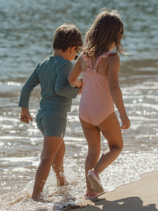Little Dutch Kids Swimwear Rashguard With Long Sleeve Ocean Green