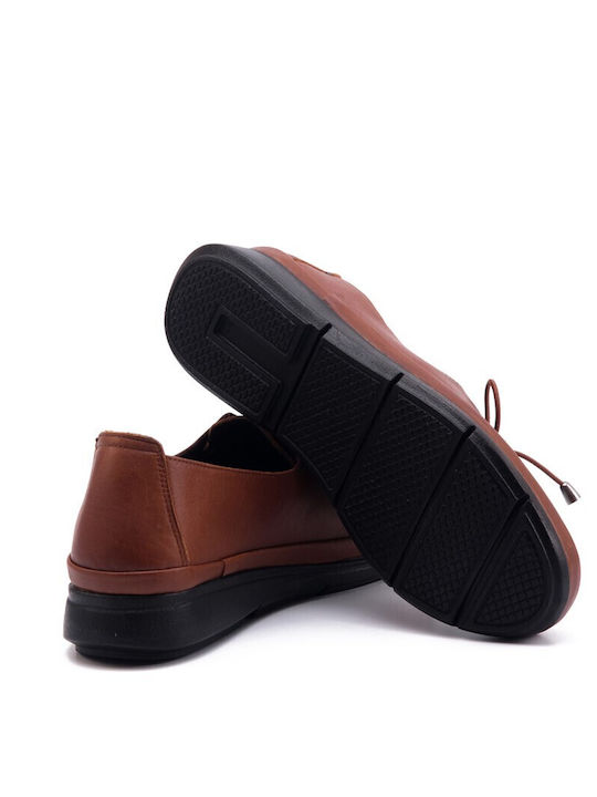 Leder Damen Oxfords in Braun Farbe