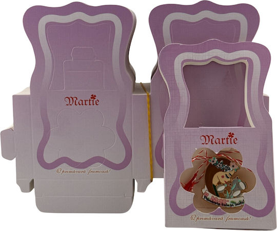 Set 200 Cardboard Packaging Martisoare Flippy Brooch Boxes Purse Model Lilac