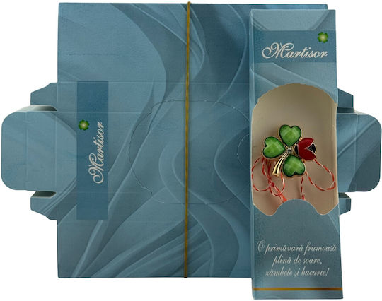 Set 100 Cardboard Packaging Martisoare Flippy Brooch Boxes Spring Design Blue