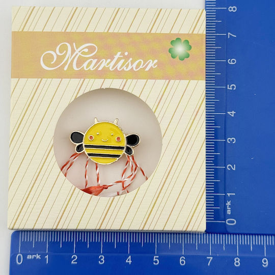 Set Cutii Ambalaj Martisoare Flippy 200 Bucăți Martisoare Brosă Dungi Crem Design 8 X 7 Cm Crem