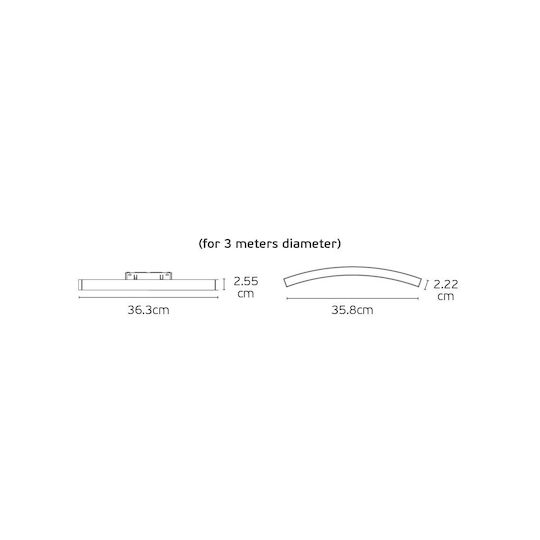 VK Lighting Commercial Linear LED Ceiling Light 15W Warm White