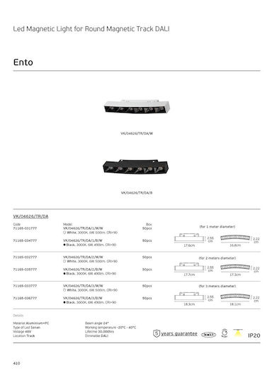 VK Lighting LED Γραμμικό Φωτιστικό Οροφής 3W Θερμό Λευκό