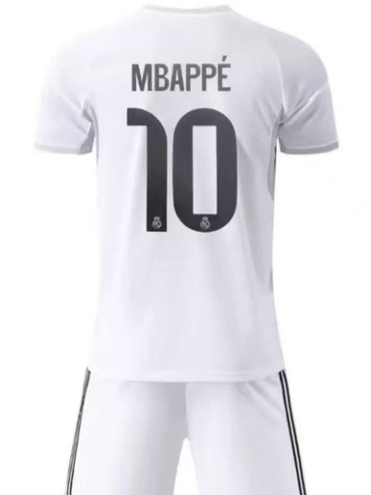 King Ανδρικο Σετ Ποδοσφαίρου Mbappe “10” Real Madrit Home