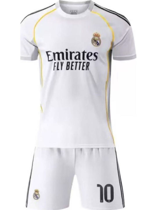 King Ανδρικο Σετ Ποδοσφαίρου Mbappe “10” Real Madrit Home