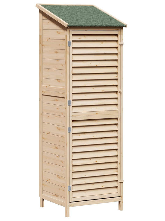Wooden Garden Shed L0.59xW0.56xH1.76m