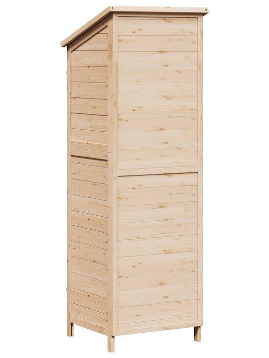 Wooden Garden Shed L0.59xW0.56xH1.76m