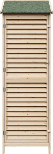 Wooden Garden Shed L0.59xW0.56xH1.76m