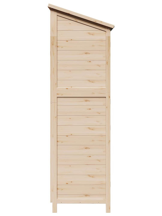 Wooden Garden Shed L0.59xW0.56xH1.76m