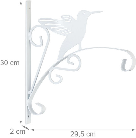 Relaxdays Suport Pentru Plante Pandantiv Alb 30x2x29.5cm
