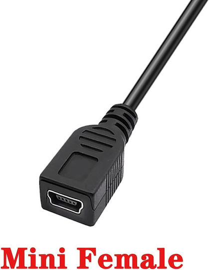 Cablu Usb-c La Mini Usb 5-pin Usb 3.1 Tip C La Mini Usb B Adaptor Unghi Drept Transfer Date Încărcare 480mbps Compatibil Gopro Cameră Gps Hdd Laptop Macbook 25 Cm Negru