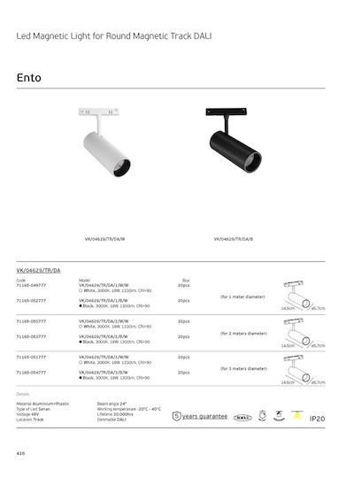 VK Lighting LED Γραμμικό Φωτιστικό Οροφής 3W Θερμό Λευκό