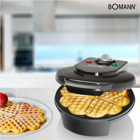 Bomann WA 5018 CB Λουλούδι Βαφλιέρα 1200W Black